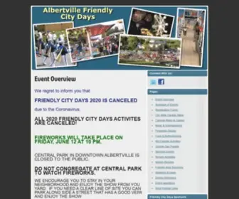 Albertvillefriendlycitydays.com(Albertville Friendly City Days) Screenshot