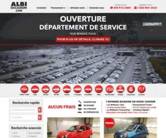 Albioccasion.com(Autos usagées et d'occasion à vendre au Québec) Screenshot