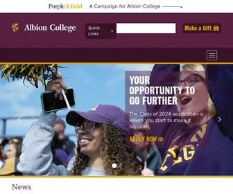 Albion.edu(Albion College) Screenshot