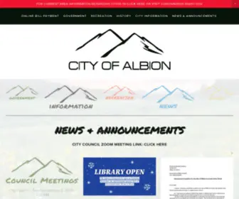 Albionidaho.org(City Of Albion) Screenshot