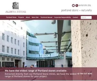 Albionstone.com(Portland stone supplier) Screenshot
