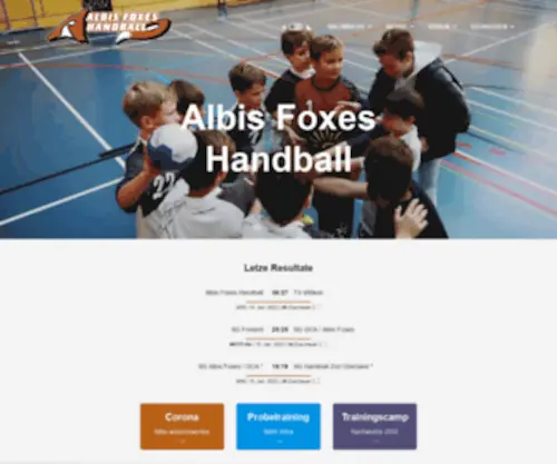 Albisfoxes.ch(Albis Foxes Handball) Screenshot