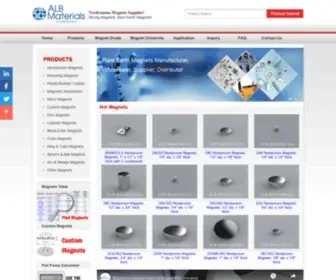 Albmagnets.com(Strong Neodymium Magnets For Sale) Screenshot