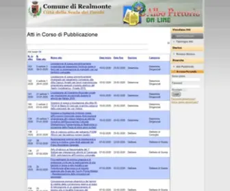 Alboonlinerealmonte.it(Atti in Corso di Pubblicazione) Screenshot