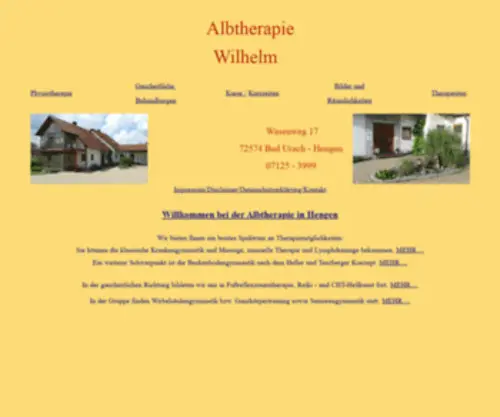 Albtherapie.de(Therapiezentrum Wilhelm) Screenshot