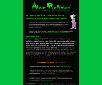 Albumregister.com(Radio Promotion) Screenshot