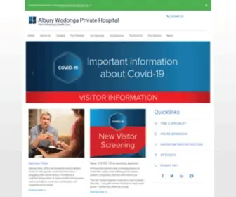 Alburywodongaprivate.com.au(Albury Wodonga Private Hospital) Screenshot