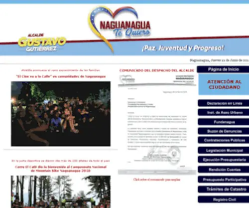 Alcaldianaguanagua.gov.ve(Sitio Oficial de la Alcaldía Naguanagua) Screenshot
