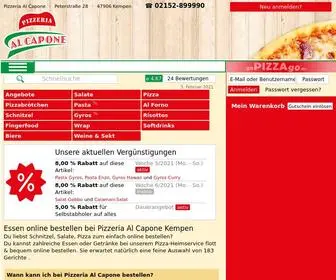 Alcapone-Kempen.de(Pizzeria Al Capone Kempen) Screenshot