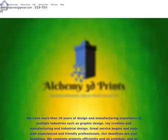 Alchemy3Dprints.com(3D printing service) Screenshot