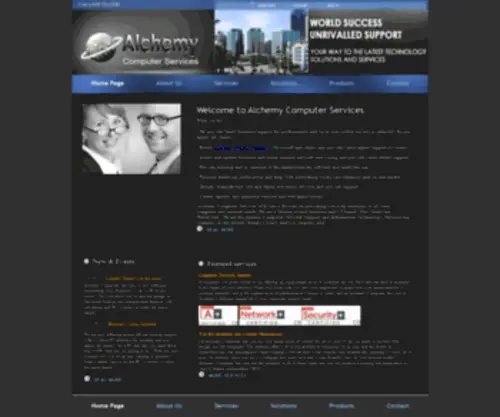 Alchemycomputer.com(Alchemy Computer Services of Long Beach providing) Screenshot