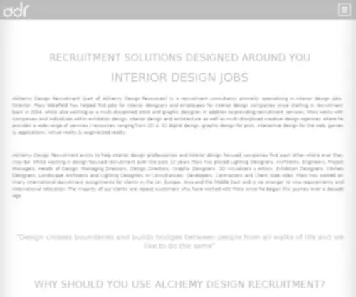 Alchemydr.co.uk(Interior Design Jobs) Screenshot