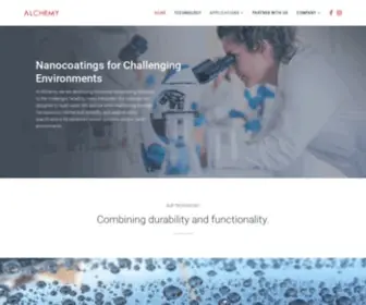 Alchemynano.com(Nanocoatings for challenging environments) Screenshot