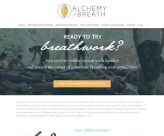 Alchemyofbreath.com(Breathwork training) Screenshot