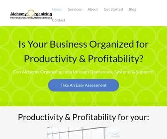 Alchemyorganizing.com(Systems & Support for Productivity & Profitability) Screenshot