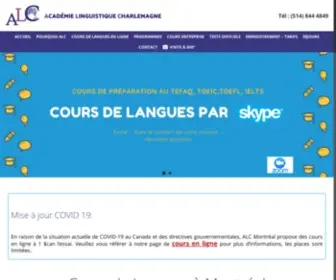 Alcmontreal.com(Académie Linguistique Charlemagne) Screenshot