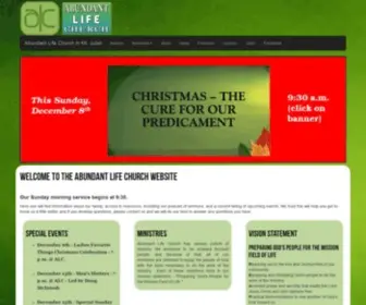 Alcmtjuliet.com(Abundant Life Church) Screenshot