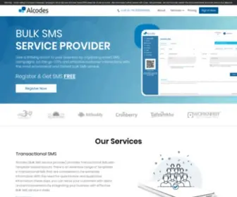 Alcodes.com(Get Bulk SMS service with leading SMS provider) Screenshot