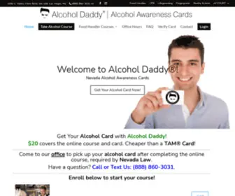 Alcoholdaddy.com(Get your alcohol awareness card with Alcohol Daddy®) Screenshot