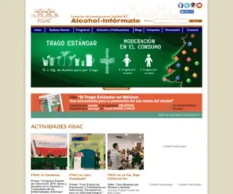 Alcoholinformate.org.mx(Fisac, Fundación de Investigaciones Sociales) Screenshot