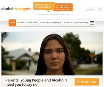 Alcoholthinkagain.com.au(The Alcohol.Think Again education campaign) Screenshot