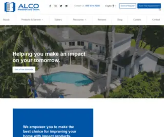 Alcoimpact.com(Alco Windows and Doors) Screenshot