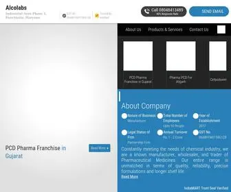 Alcolabs.in(Manufacturer of PCD Pharma Franchise In India & Allopathic Medicines from Panchkula) Screenshot