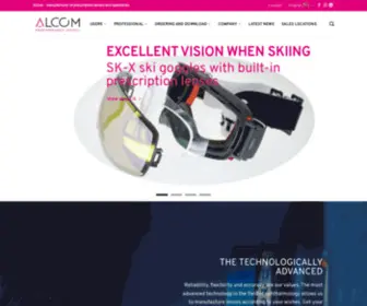 Alcom.info(Manufacturer of prescription lenses and spectacles) Screenshot