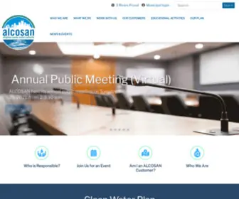 Alcosan.org(Wastewater Treatment Services) Screenshot