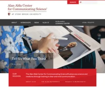 Aldacenter.org(Alda Center for Communicating Science) Screenshot