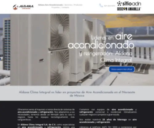 Aldanaaireacondicionado.com(Lideres en aire acondicionado y refrigeración) Screenshot