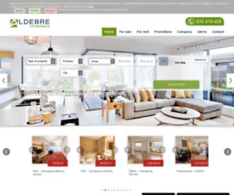 Aldebre.com(Pisos en Zaragoza) Screenshot