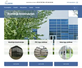 Aldens.lv(Galvenā kompānijas Aldens specializācija ir alumīnija konstrukciju ražošana) Screenshot