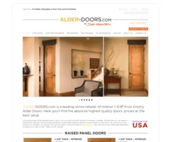 Alder-Doors.com(Best Quality Knotty Alder Doors 100% Made in the USA) Screenshot