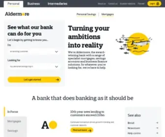 Aldermore.co.uk(Aldermore Bank) Screenshot