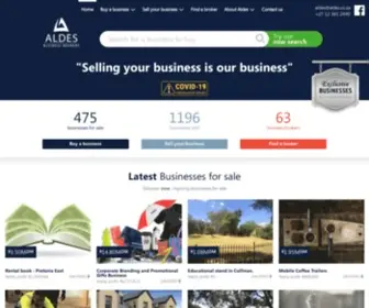 Aldes.co.za(Find a Business for Sale in South Africa at Aldes Business Brokers) Screenshot