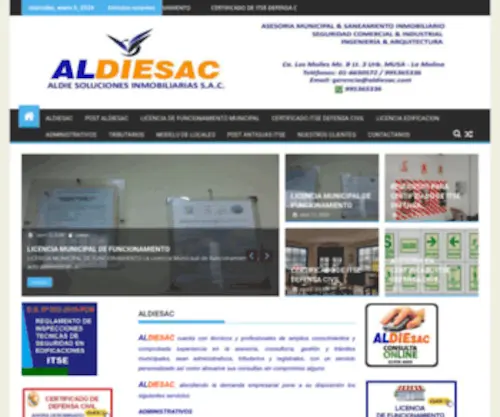 Aldiesac.com(Requisitos para sacar Certificado de Defensa Civil) Screenshot
