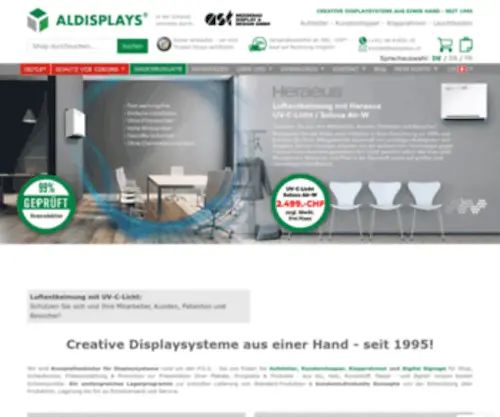Aldisplays.ch(Digital Signage) Screenshot