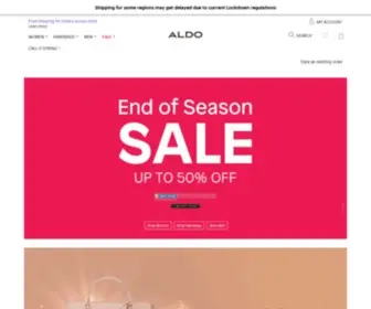 Aldoshoes.in(Shop for stylish shoes and accessories for men and women) Screenshot