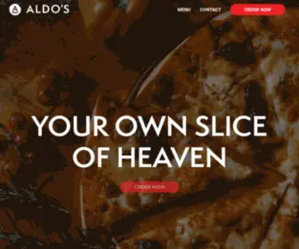 Aldospizzas.com(Aldo's Pizzeria) Screenshot