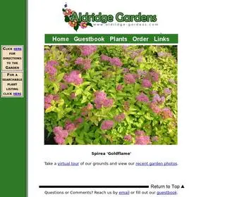 Aldridge-Gardens.com(Aldridge Gardens (Marks) Screenshot