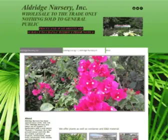 Aldridgenurseryinc.com(Wholesale Plant & Tree Nursery) Screenshot