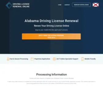 Aldrivinglicenserenewal.com(Alabama Driving License Renewal Service) Screenshot