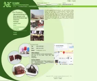 Aleader.com.hk(Radio-frequency identification (RFID),Aleader,Leather goods,attache case,briefcase & portfolio,computer laptop case and jewellery box,handbags manufacturer,fashion bags,leather manufacturer,travel caddy,briefcase manufacturer,attache case,leather portfolio) Screenshot