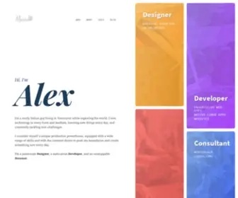 Alecaddd.com(Designer Developer Dreamer) Screenshot