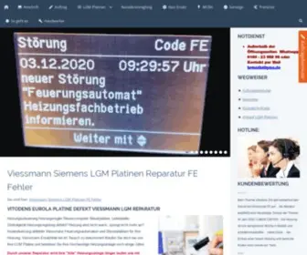 Aleen.de(Viessmann Siemens LGM Platinen Reparatur FE Fehler) Screenshot