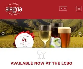 Alegriainc.com(Wine, Beer and Spirits) Screenshot