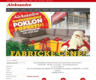Aleksandro.com(Prodavnice nameštaja ALEKSANDRO) Screenshot
