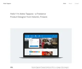 Aleksitappura.com(Freelance Product Designer from Helsinki) Screenshot