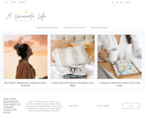 Alemonadelife.com(A Lemonade Life) Screenshot